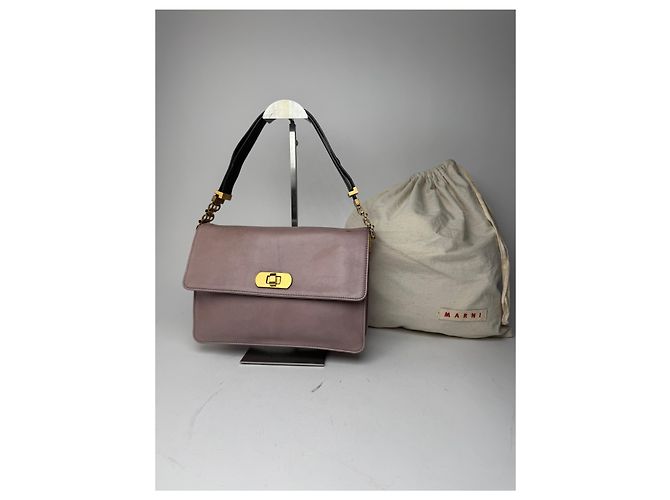 Vintage Marni Leder Tasche lila - Ansicht 3