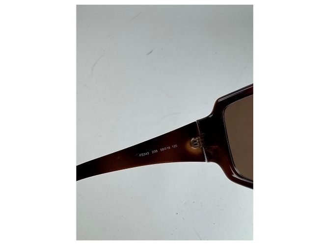 Occhiali da sole vintage Fendi FF Monogram marroni Marrone - vista 10