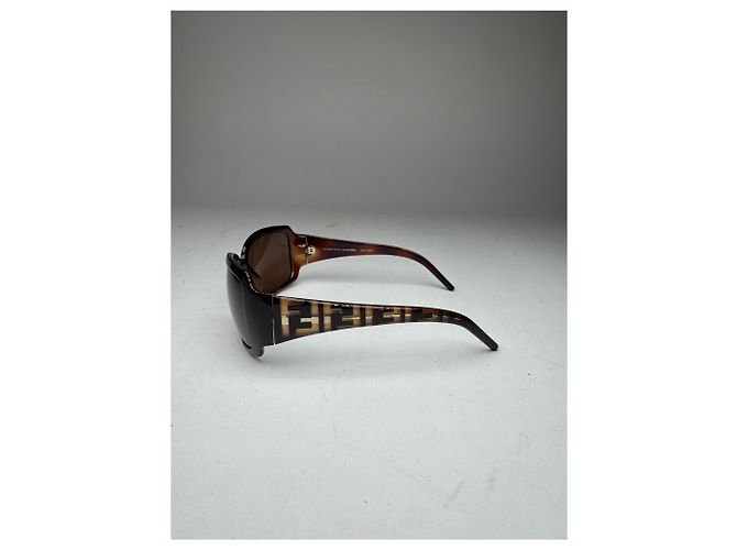 Occhiali da sole vintage Fendi FF Monogram marroni Marrone - vista 6