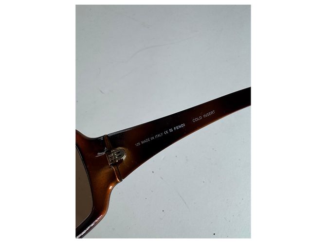 Occhiali da sole vintage Fendi FF Monogram marroni Marrone - vista 8