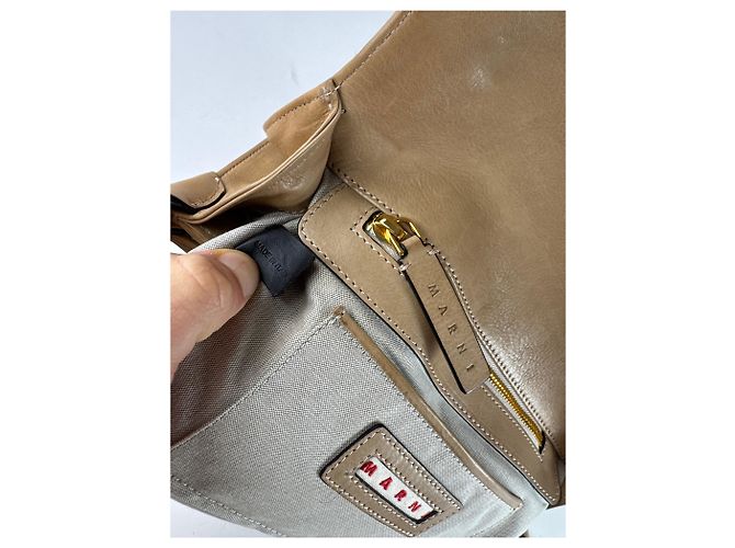 Vintage Marni 2Way Leder Tasche Camel Kamel - Ansicht 4