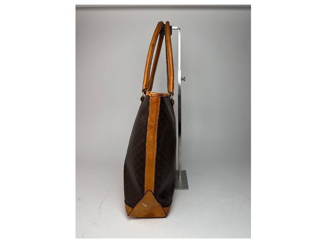 Big Bag Céline Vintage Celine Paris Triomphe Monogramm Ledertasche braun - Ansicht 6