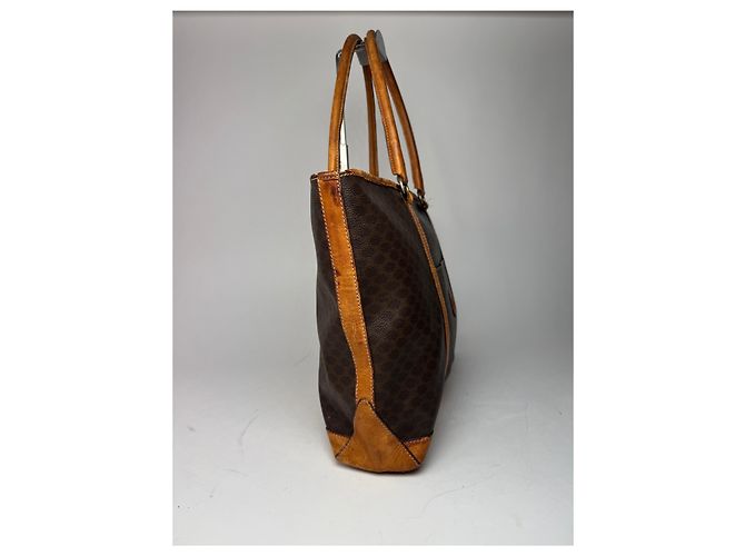 Big Bag Céline Vintage Celine Paris Triomphe Monogramm Ledertasche braun - Ansicht 8
