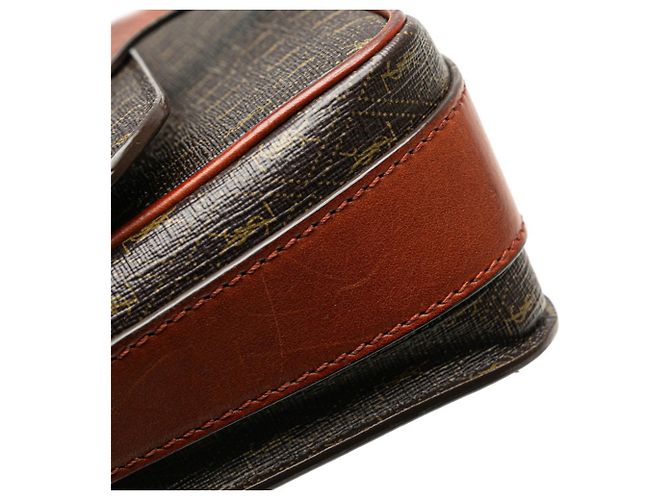 Borsa a Spalla Monogramma YSL Saint Laurent Marrone - vista 4