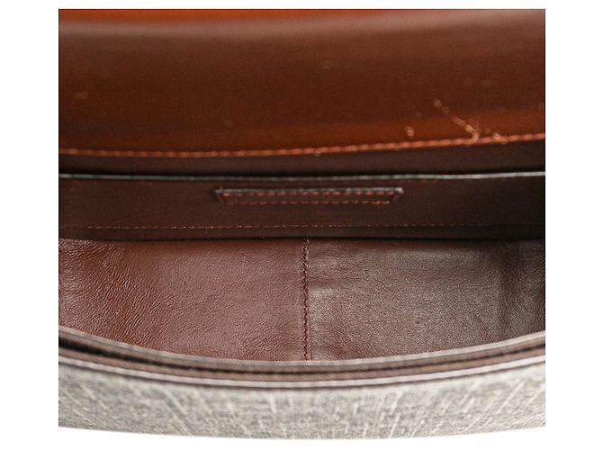Borsa a Spalla Monogramma YSL Saint Laurent Marrone - vista 7