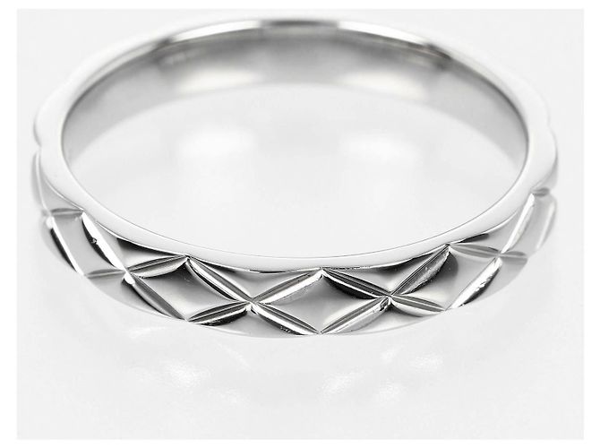 Chanel Matelasse Ring Platinum Silvery - view 3