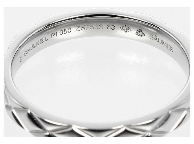 Chanel Matelasse Ring Platinum Silvery - view 7