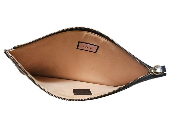 Pochette Gucci Ghost in pelle nera Nero - vista 5