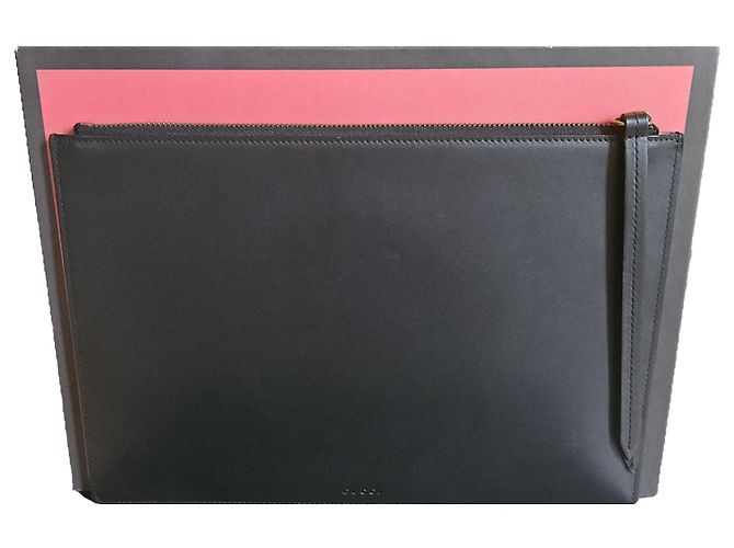 Pochette Gucci Ghost in pelle nera Nero - vista 9