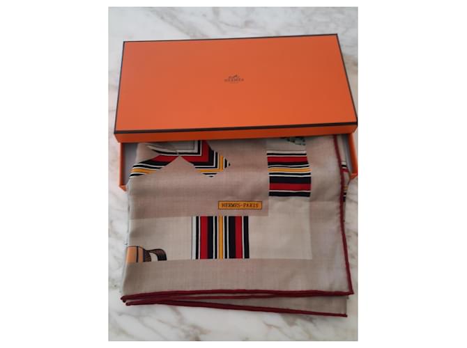 Sciarpa Hermès 140 in Cashmere e Seta - Nuova, nella sua scatola. Multicolore - vista 8