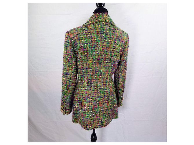 Abrigo tartán verde Guy Laroche con botones dorados años 1990 Multicolor - vista 10
