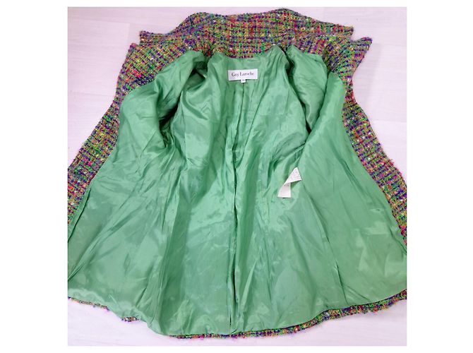 Abrigo tartán verde Guy Laroche con botones dorados años 1990 Multicolor - vista 11