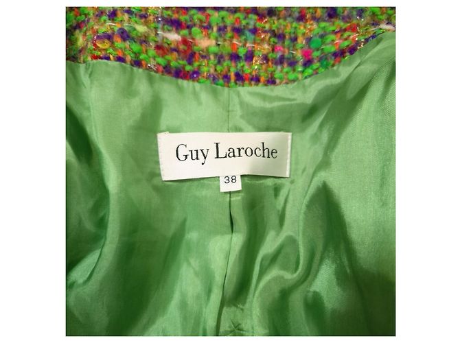 Abrigo tartán verde Guy Laroche con botones dorados años 1990 Multicolor - vista 4