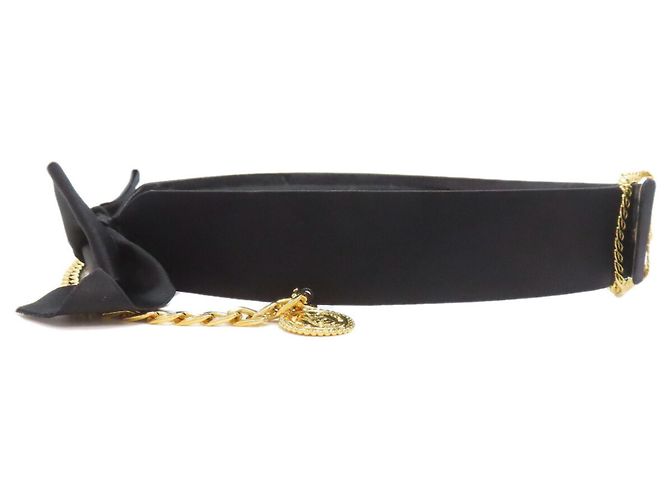 Cintura in raso CHANEL per uomini Nero D'oro - vista 2