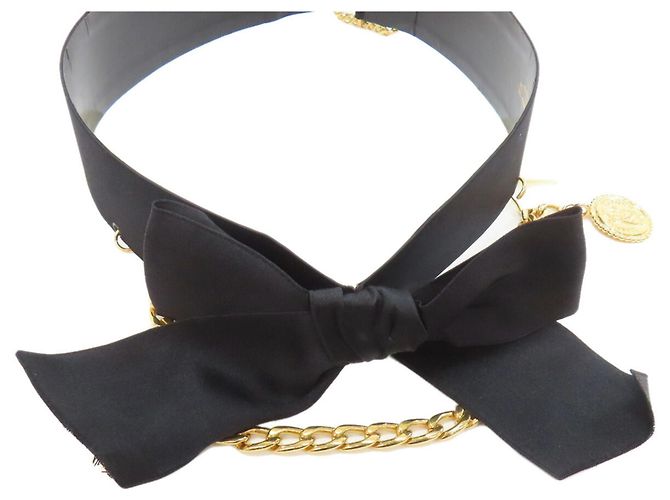 Cintura in raso CHANEL per uomini Nero D'oro - vista 5