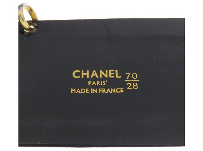 Cintura in raso CHANEL per uomini Nero D'oro - vista 8