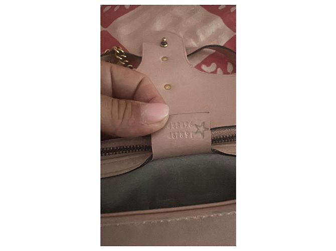 Borsa a mano Gucci Marmont in pelle rosa - vista 4