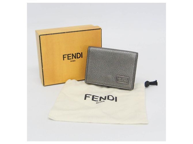 Fendi FF 7M0280 Leder Geldbörse Metallisch - Ansicht 2
