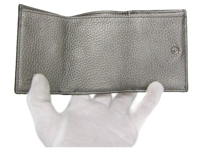 Fendi FF 7M0280 Leder Geldbörse Metallisch - Ansicht 4