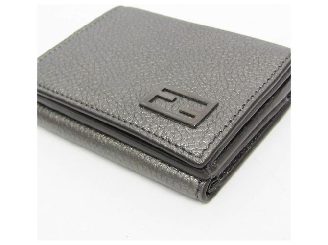 Fendi FF 7M0280 Leder Geldbörse Metallisch - Ansicht 6