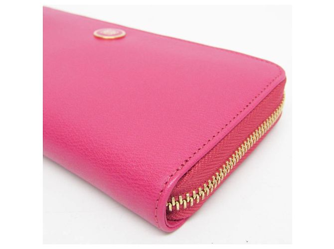 Cartera larga de cuero para mujer con botón Anagram Loewe Rosa - vista 6