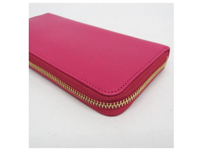 Cartera larga de cuero para mujer con botón Anagram Loewe Rosa - vista 8