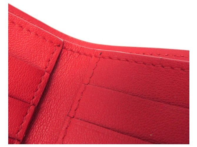 Carteira de couro feminina Gancini da Salvatore Ferragamo Vermelho - vista 11