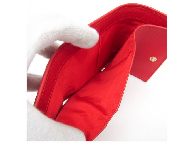 Carteira de couro feminina Gancini da Salvatore Ferragamo Vermelho - vista 5