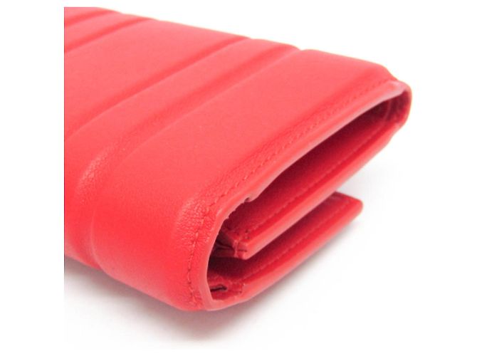 Carteira de couro feminina Gancini da Salvatore Ferragamo Vermelho - vista 8