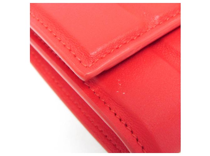 Carteira de couro feminina Gancini da Salvatore Ferragamo Vermelho - vista 9