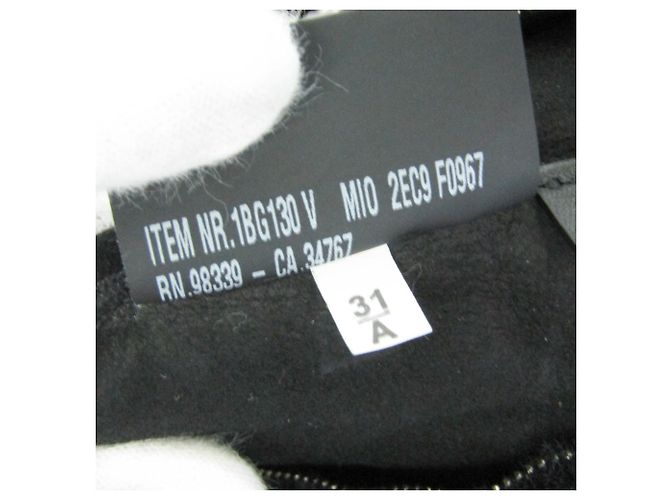 Prada MONTONE 1BF130 Fell Tote Bag Schwarz - Ansicht 15