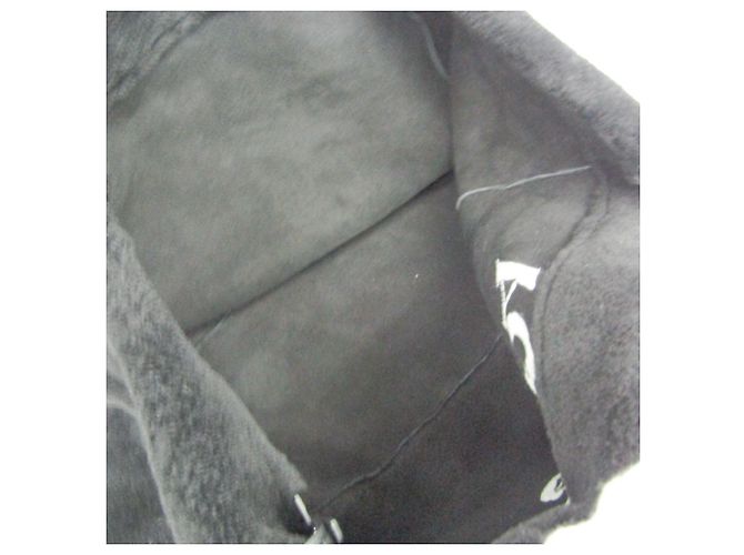 Prada MONTONE 1BF130 Fell Tote Bag Schwarz - Ansicht 4