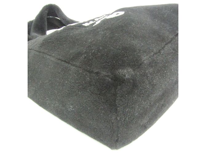 Prada MONTONE 1BF130 Fell Tote Bag Schwarz - Ansicht 5