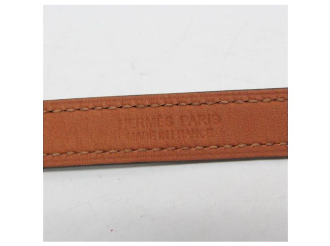 Pulseira de couro e metal Rivale Double Tour da Hermès Dourado Azul marinho - vista 8