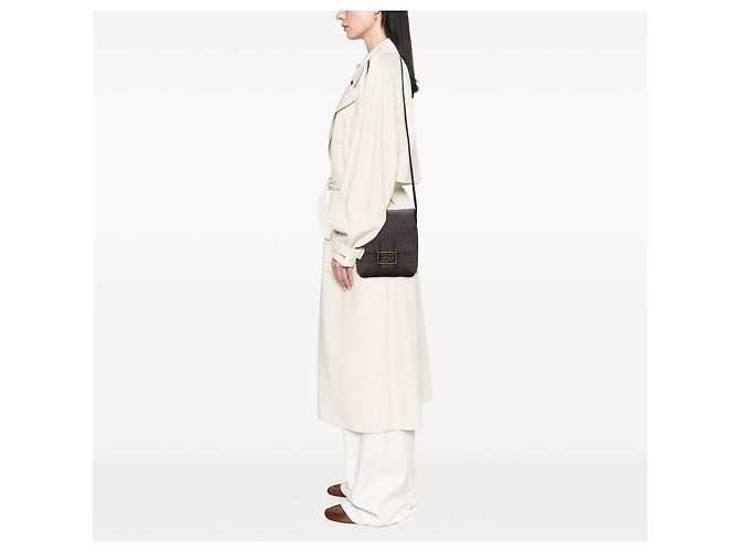 Borsa a tracolla Fendi Zucchino Spalmati marrone Marrone scuro - vista 11
