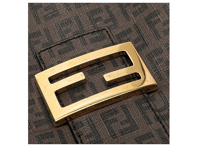 Borsa a tracolla Fendi Zucchino Spalmati marrone Marrone scuro - vista 7