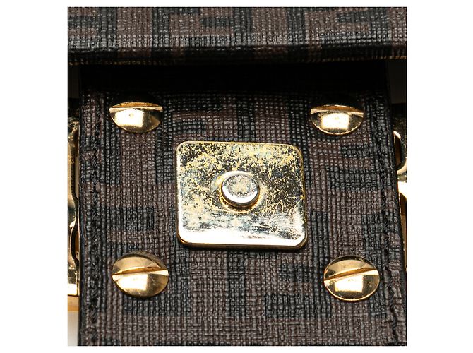 Borsa a tracolla Fendi Zucchino Spalmati marrone Marrone scuro - vista 9