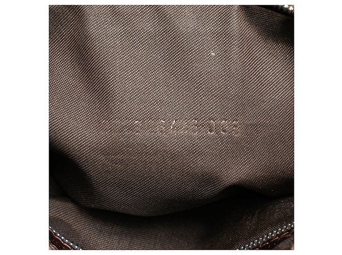 Borsa a spalla Fendi in tela Zucca marrone con doppio flap - vista 6