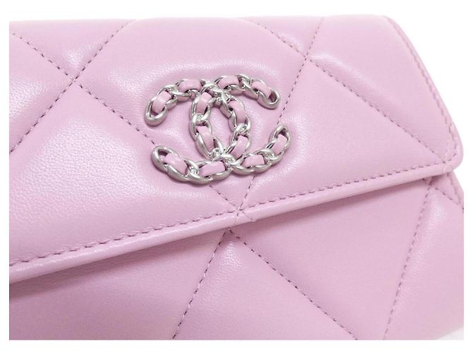 Billetera bi-fold Chanel 19 Línea AP2700 Rosa - vista 4