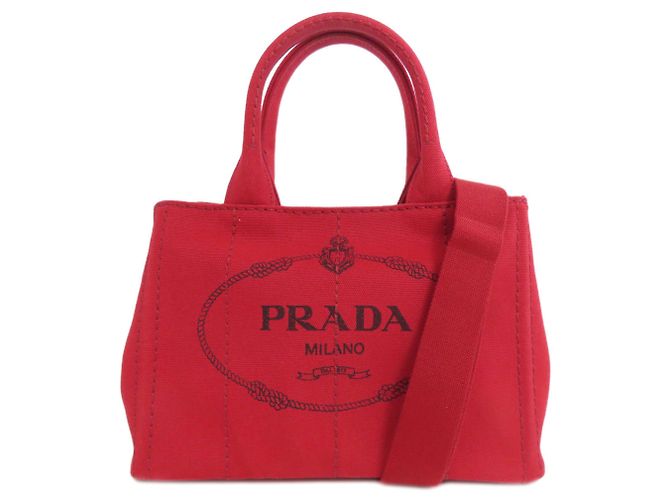 Prada Canapa Mini-Handtasche Rot - Ansicht 11