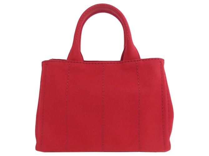 Prada Canapa Mini-Handtasche Rot - Ansicht 2