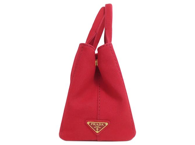 Prada Canapa Mini-Handtasche Rot - Ansicht 3