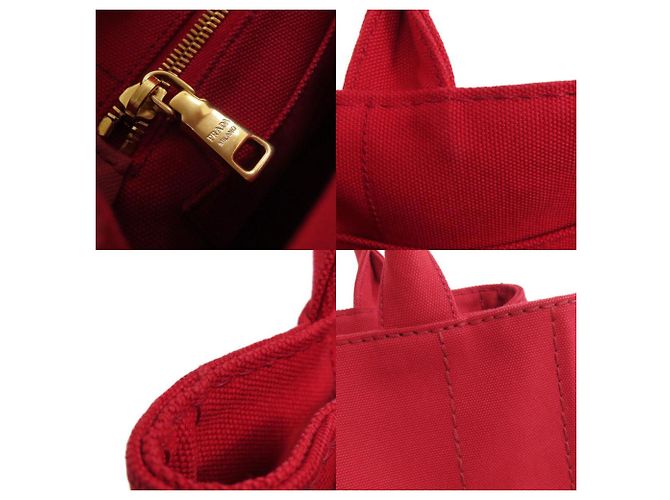 Prada Canapa Mini-Handtasche Rot - Ansicht 8