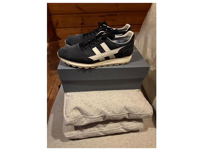 Sneakers Hogan Blu Navy Nubuck Uomo Taglia 44 - vista 3