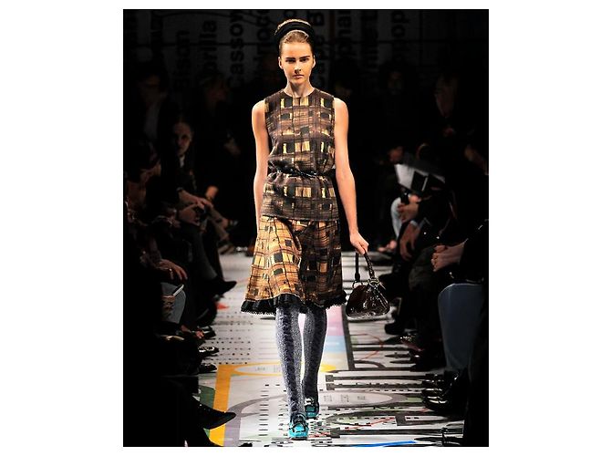 Set Prada, modello Grid FW2010 di Miuccia Prada Nero D'oro - vista 4
