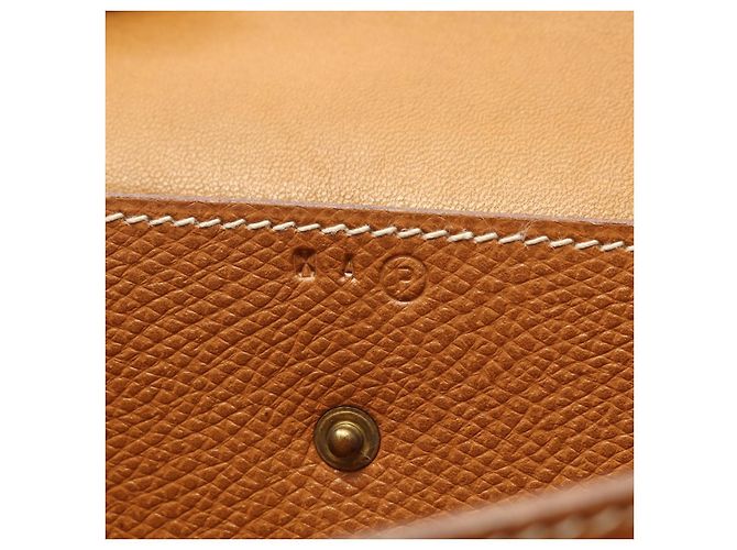 Borsa a mano Hermès Piano Oro Marrone - vista 8