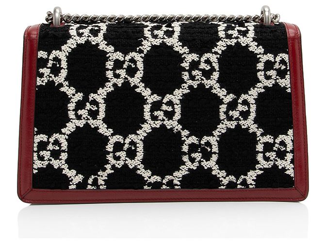 Borsa a Spalla Piccola Dionysus GG Tweed di Gucci Nero - vista 3