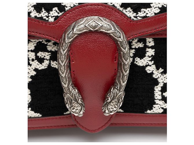 Borsa a Spalla Piccola Dionysus GG Tweed di Gucci Nero - vista 9
