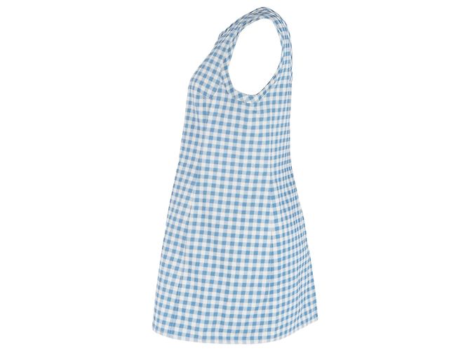 Autre Marque Vestido Mini Gingham Emmy en Algodón Azul de Emilia Wickstead - vista 2