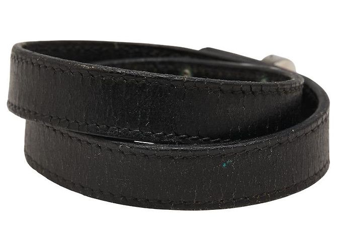 Bracciale Kelly Double Tour in Vitello Box di Hermès Nero - vista 2